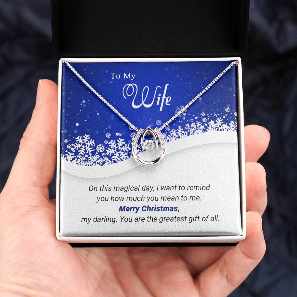 Wife - Greatest Gift- Christmas Gift - Lucky In Love Necklace