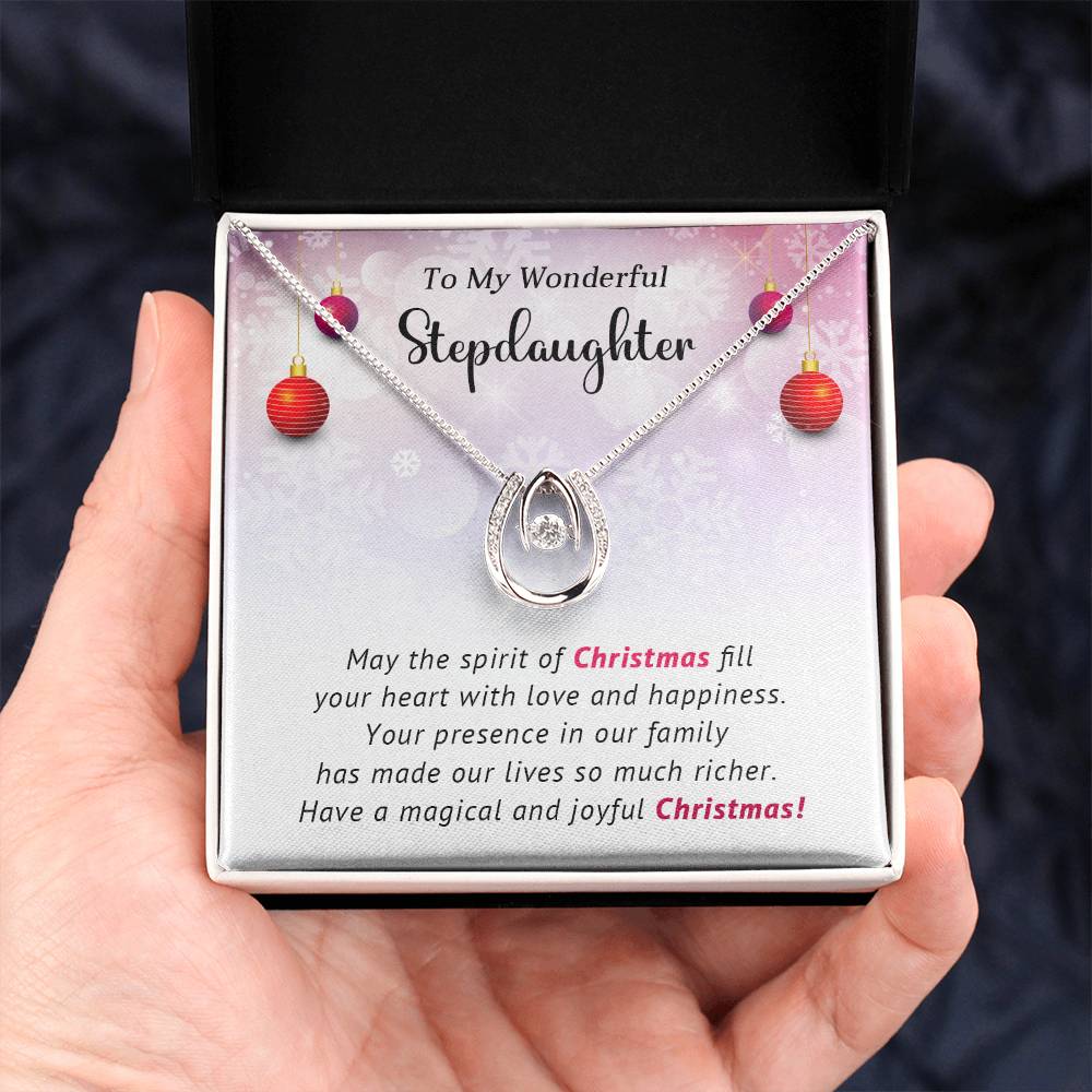 Stepdaughter -Joyful - Christmas gift - Lucky In Love Necklace