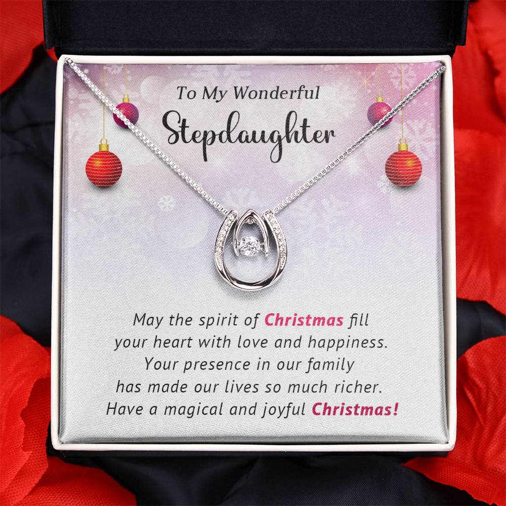 Stepdaughter -Joyful - Christmas gift - Lucky In Love Necklace