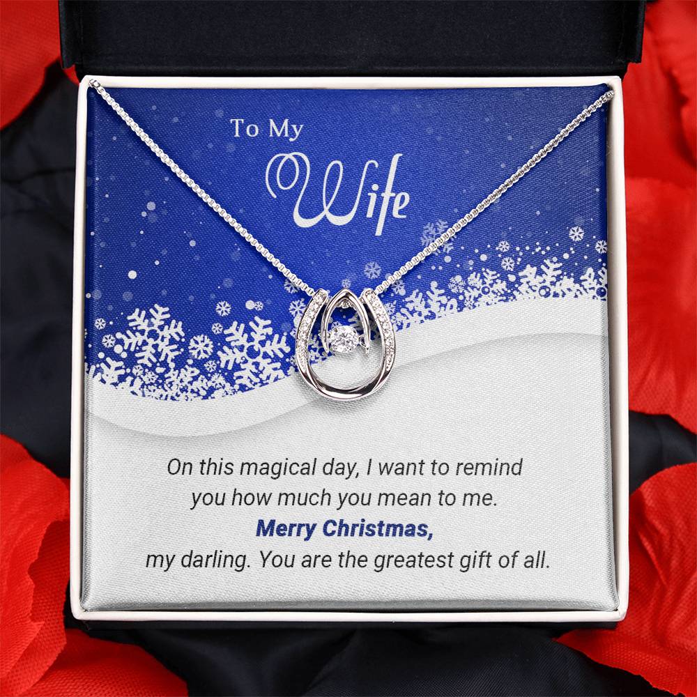 Wife - Greatest Gift- Christmas Gift - Lucky In Love Necklace