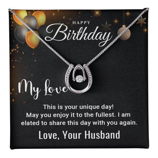 To My Wife - Best Birthday Gift  - Lucky In Love Necklace