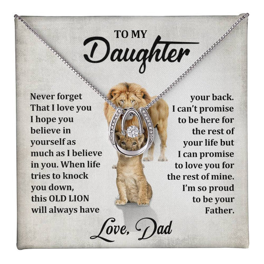 To My Daughter - Lucky In Love Necklace  - Love From Dad