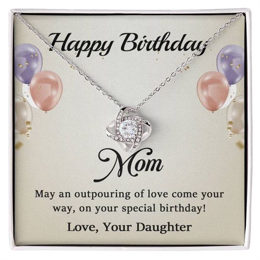 To My Mom - Best Birthday Gift For Mom - Love Knot Necklace