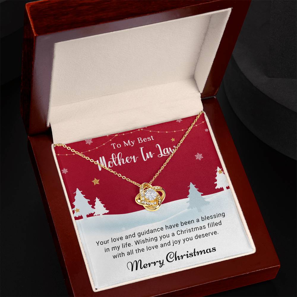 Mother In Law - Deserve - Christmas Gift - Love Knot Necklace