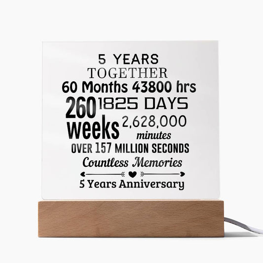 Best Anniversary Gift - Acrylic Square Plaque