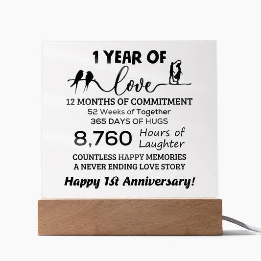 Best Anniversary Gift - Acrylic Square Plaque