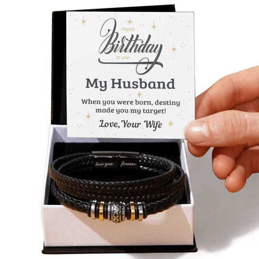 To My Husband - Birthday Gift for Husband - Love You Forever Bracelet