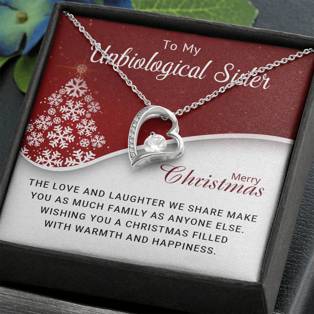 To My Unbiological Sister - Christmas gift - Forever Love Necklace