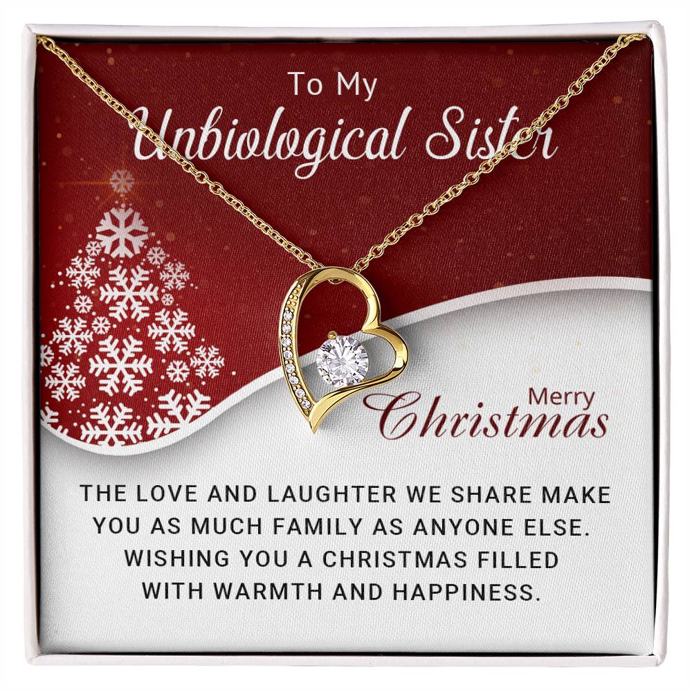 To My Unbiological Sister - Christmas gift - Forever Love Necklace